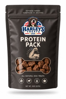 Protein Pack bag, an assortment of Harley’s biscuits